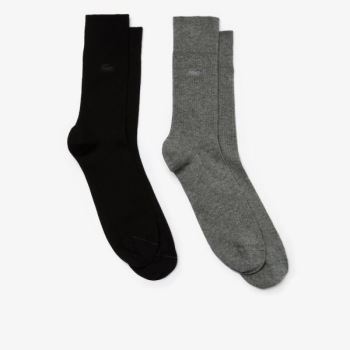 Lacoste Two-Pack Cotton And Wool Socks Pánské - Ponožky Blankyt / Černé | CZ-rze2Wg